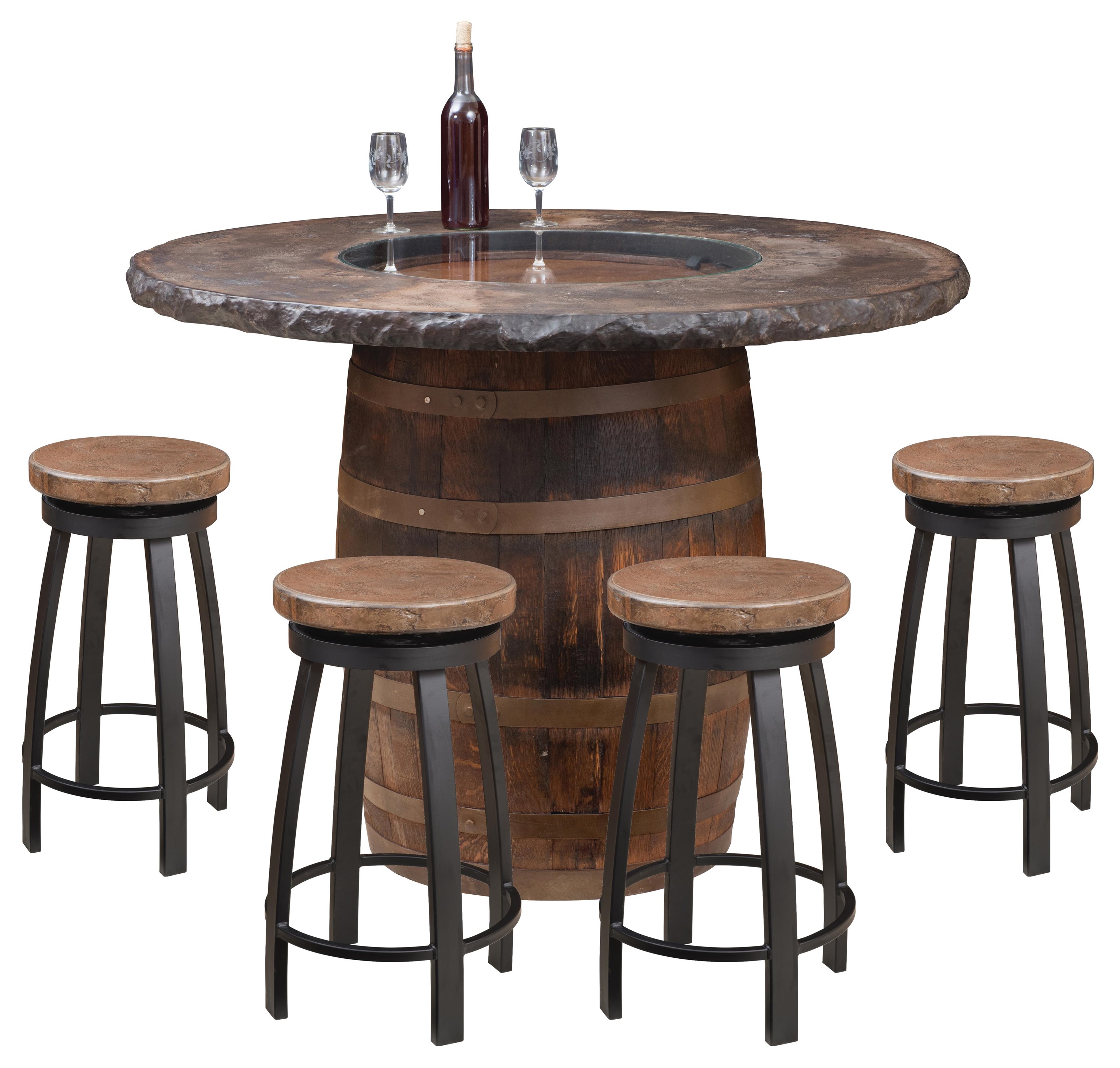 Rustic bar height clearance table